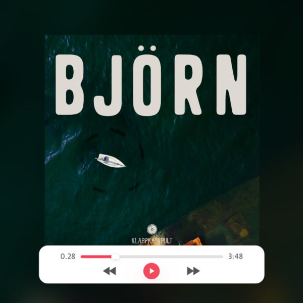 Das Cover des Hörspiels "Björn" vor dunkelgrünem Hintergrund